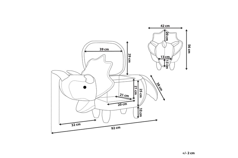 Daesia Sittpuff med Förvaring - Grå - Möbler - Stolar & fåtöljer - Pall & puff - Sittpuff