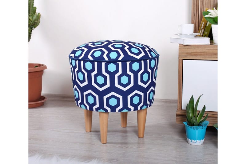 Debesis Sittpuff 42 cm - Blå - Möbler - Stolar & fåtöljer - Pall & puff - Sittpuff