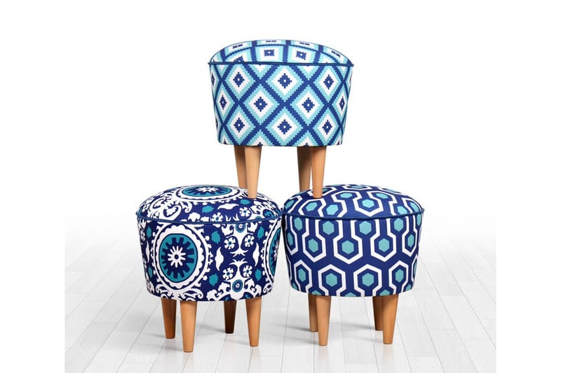 Debesis Sittpuff 42 cm - Blå - Möbler - Stolar & fåtöljer - Pall & puff - Sittpuff