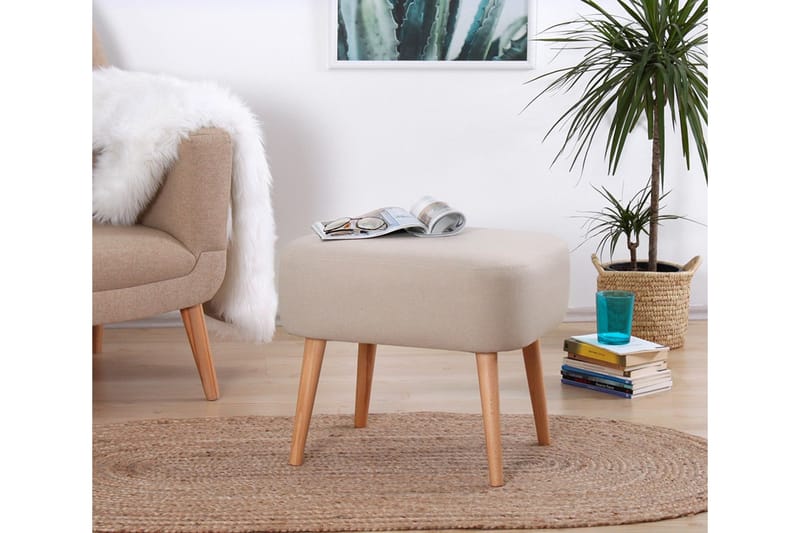 Demopolis Sittpuff 50 cm - Beige - Möbler - Stolar & fåtöljer - Pall & puff - Sittpuff