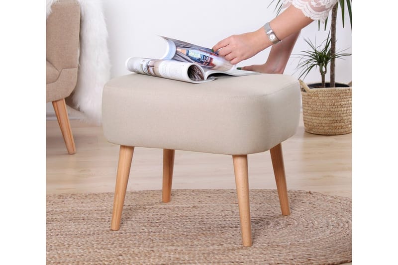 Demopolis Sittpuff 50 cm - Beige - Möbler - Stolar & fåtöljer - Pall & puff - Sittpuff
