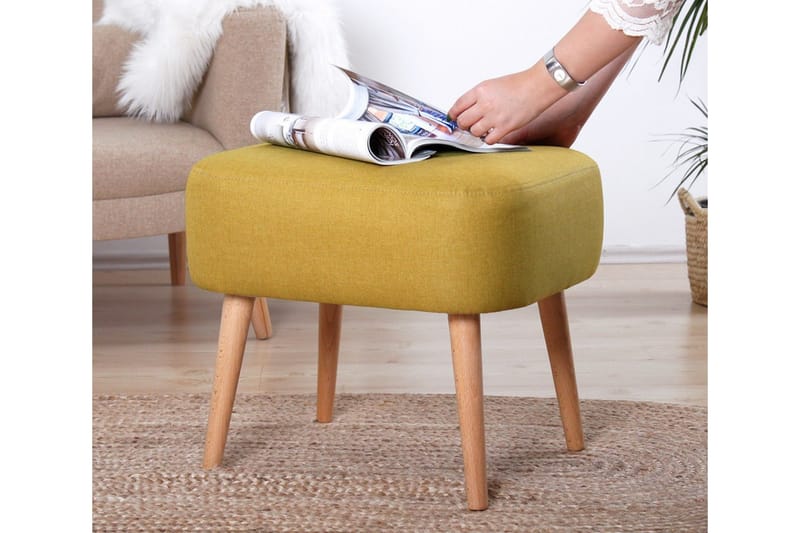 Demopolis Sittpuff 50 cm - Gul - Möbler - Stolar & fåtöljer - Pall & puff - Sittpuff