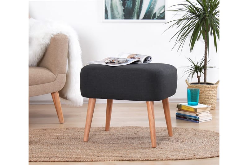 Demopolis Sittpuff 50 cm - Mörkgrå - Möbler - Stolar & fåtöljer - Pall & puff - Sittpuff