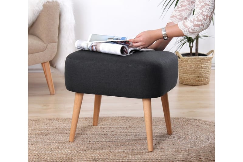 Demopolis Sittpuff 50 cm - Mörkgrå - Möbler - Stolar & fåtöljer - Pall & puff - Sittpuff