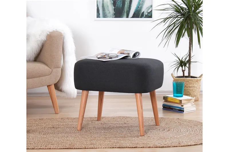 Demopolis Sittpuff 50 cm - Mörkgrå - Möbler - Stolar & fåtöljer - Pall & puff - Sittpuff