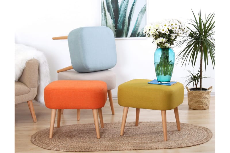 Demopolis Sittpuff 50 cm - Orange - Möbler - Stolar & fåtöljer - Pall & puff - Sittpuff