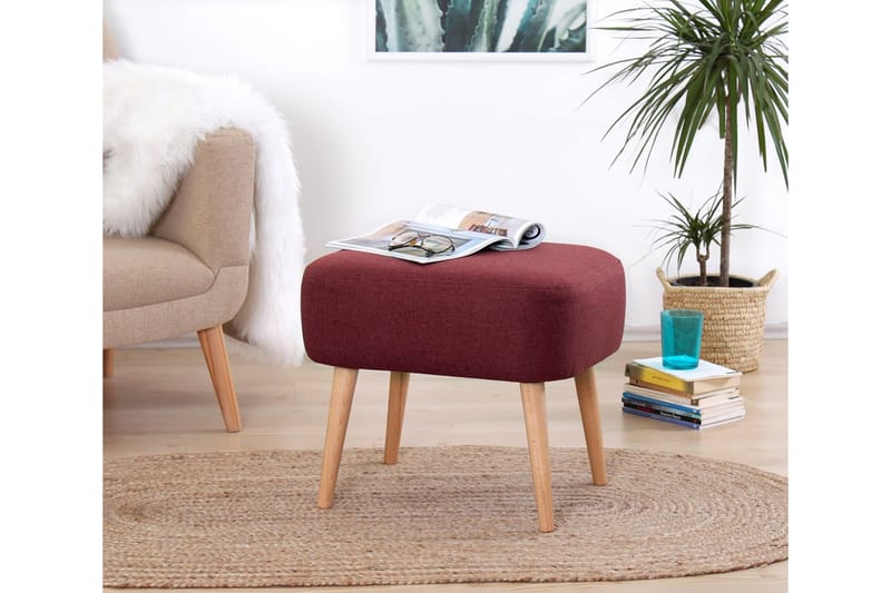 Demopolis Sittpuff 50 cm - Röd - Möbler - Stolar & fåtöljer - Pall & puff - Sittpuff