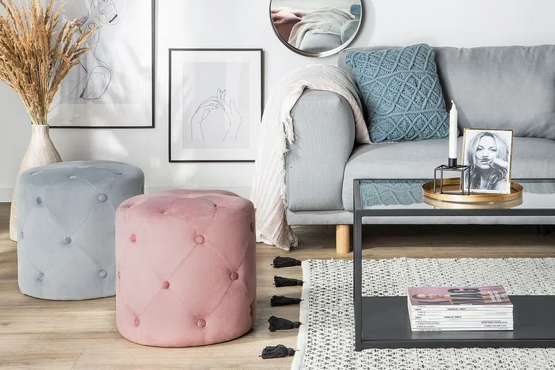 Devose Sittpuff - Rosa - Möbler - Stolar & fåtöljer - Pall & puff - Sittpuff