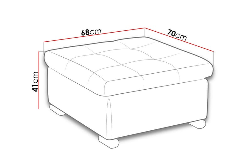 Dynir Sittpuff - Vit - Sittpuff