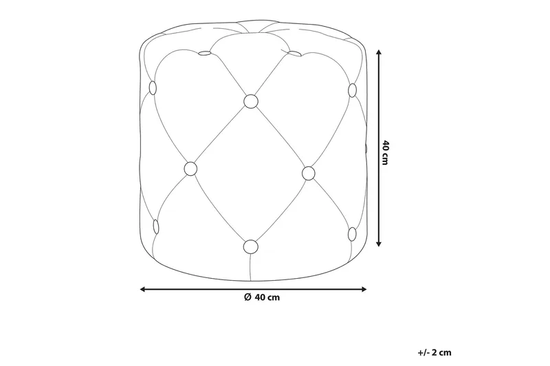Emmerlyn Sittpuff Sammet - Grå - Möbler - Stolar & fåtöljer - Pall & puff - Sittpuff