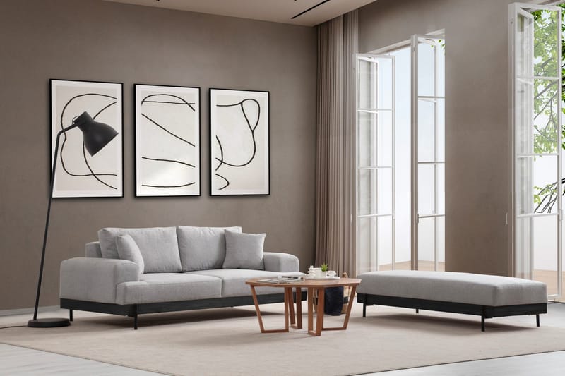 Eti Sittpuff 68 cm - Grå - Möbler - Stolar & fåtöljer - Pall & puff - Sittpuff