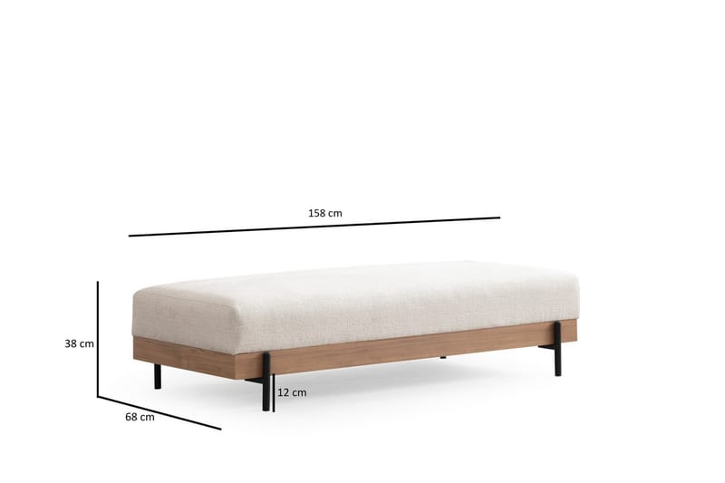Eti Sittpuff 68 cm - Vit - Möbler - Stolar & fåtöljer - Pall & puff - Sittpuff