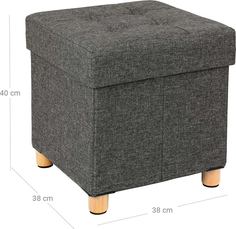 Fideli sittpuff med förvaring - Grå - Grå - Möbler - Stolar & fåtöljer - Pall & puff - Sittpuff - Sittpuff med förvaring