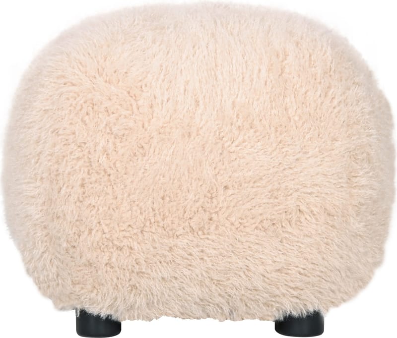 Sittpuff Fluffy i Hårigt Tyg - Beige - Möbler - Stolar & fåtöljer - Pall & puff - Sittpuff