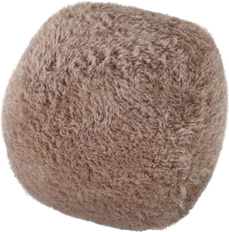 Sittpuff Fluffy i Hårigt Tyg - Brungrå - Möbler - Stolar & fåtöljer - Pall & puff - Sittpuff