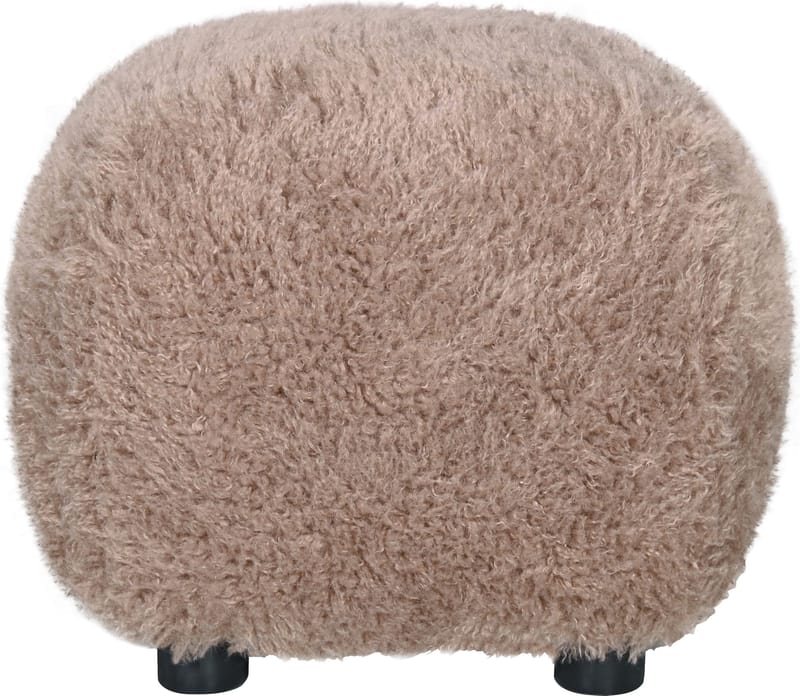Sittpuff Fluffy i Hårigt Tyg - Brungrå - Möbler - Stolar & fåtöljer - Pall & puff - Sittpuff