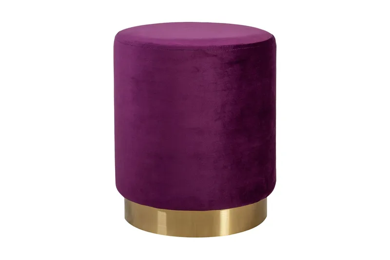 Fotpall LA PERLA D35xH42cm tyg: sammet lila, undefined