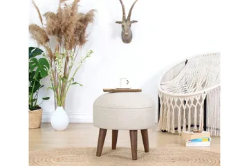 Fredericton Sittpuff 45 cm - Beige - Möbler - Stolar & fåtöljer - Pall & puff - Sittpuff