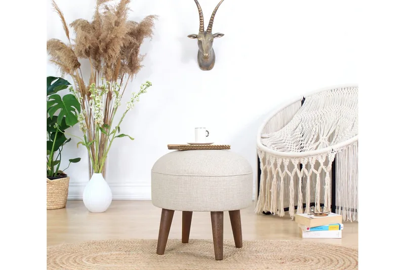 Fredericton Sittpuff 45 cm - Beige - Möbler - Stolar & fåtöljer - Pall & puff - Sittpuff