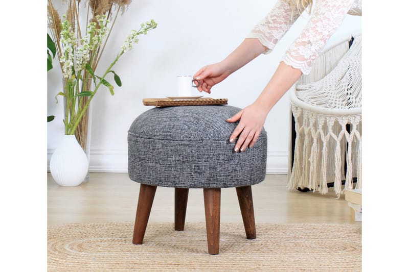Fredericton Sittpuff 45 cm - Grå - Möbler - Stolar & fåtöljer - Pall & puff - Sittpuff
