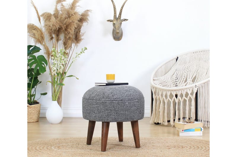 Fredericton Sittpuff 45 cm - Grå - Möbler - Stolar & fåtöljer - Pall & puff - Sittpuff