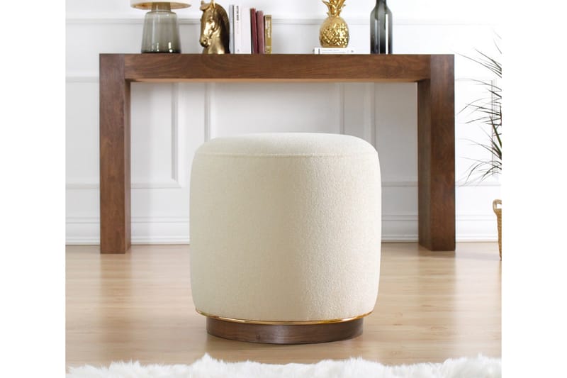 Galena Sittpuff 42 cm - Beige - Möbler - Stolar & fåtöljer - Pall & puff - Sittpuff