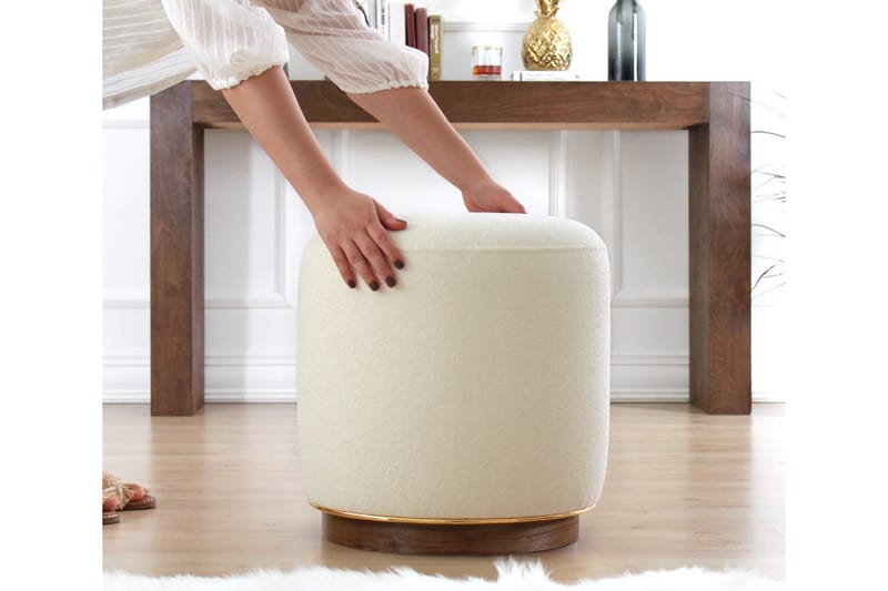 Galena Sittpuff 42 cm - Beige - Möbler - Stolar & fåtöljer - Pall & puff - Sittpuff