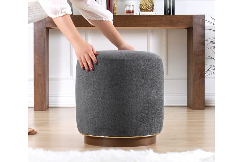 Galena Sittpuff 42 cm - Grå - Möbler - Stolar & fåtöljer - Pall & puff - Sittpuff