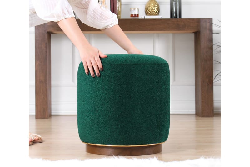 Galena Sittpuff 42 cm - Mörkgrön - Möbler - Stolar & fåtöljer - Pall & puff - Sittpuff