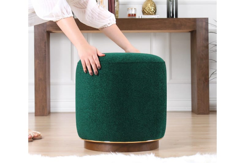 Galena Sittpuff 42 cm - Mörkgrön - Möbler - Stolar & fåtöljer - Pall & puff - Sittpuff