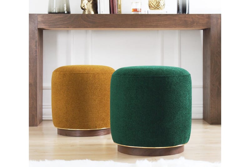 Galena Sittpuff 42 cm - Mörkgrön - Möbler - Stolar & fåtöljer - Pall & puff - Sittpuff