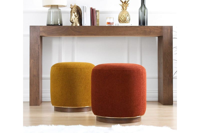 Galena Sittpuff 42 cm - Röd - Möbler - Stolar & fåtöljer - Pall & puff - Sittpuff