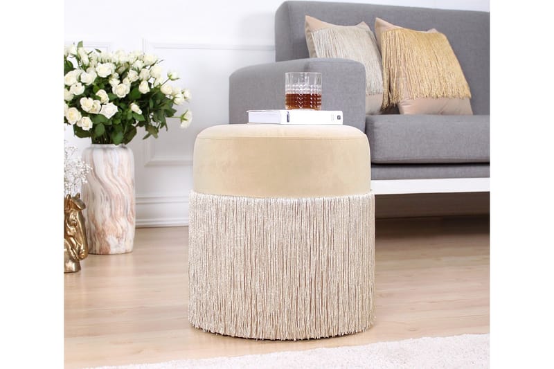 Glassboro Sittpuff 40 cm - Beige - Möbler - Stolar & fåtöljer - Pall & puff - Sittpuff