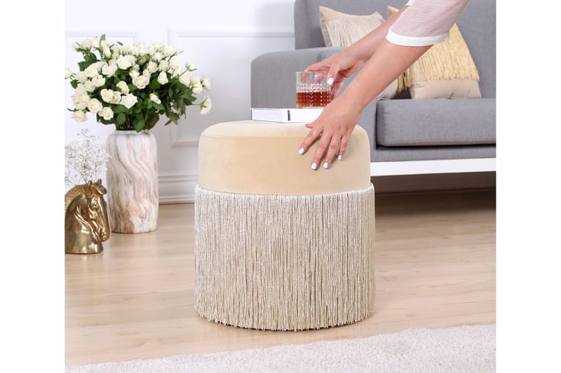 Glassboro Sittpuff 40 cm - Beige - Möbler - Stolar & fåtöljer - Pall & puff - Sittpuff