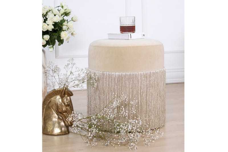 Glassboro Sittpuff 40 cm - Beige - Möbler - Stolar & fåtöljer - Pall & puff - Sittpuff