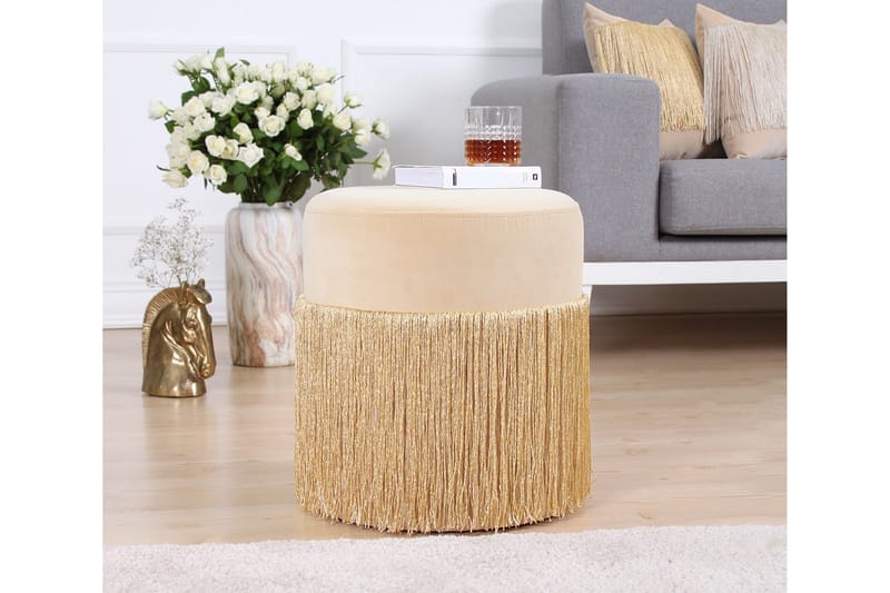 Glassboro Sittpuff 40 cm - Guld - Möbler - Stolar & fåtöljer - Pall & puff - Sittpuff