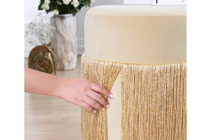Glassboro Sittpuff 40 cm - Guld - M�öbler - Stolar & fåtöljer - Pall & puff - Sittpuff