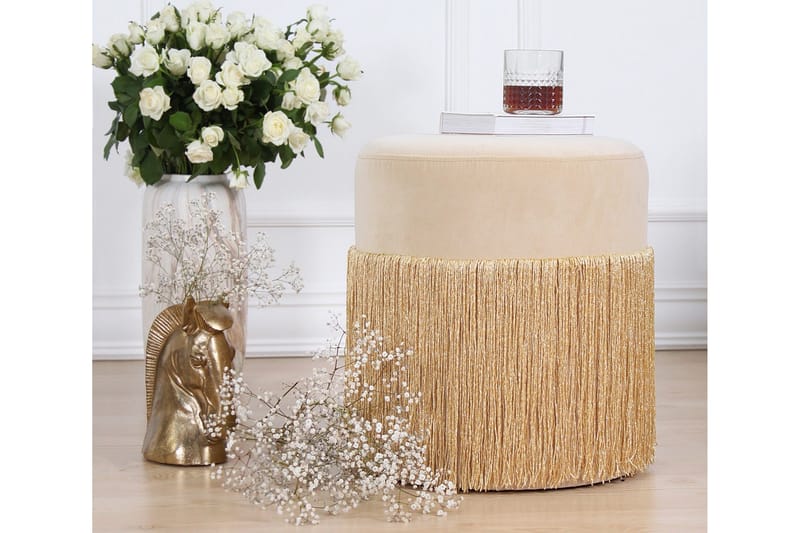 Glassboro Sittpuff 40 cm - Guld - Möbler - Stolar & fåtöljer - Pall & puff - Sittpuff