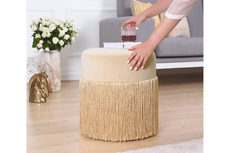 Glassboro Sittpuff 40 cm - Guld - Möbler - Stolar & fåtöljer - Pall & puff - Sittpuff