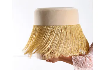 Glassboro Sittpuff 40 cm - Guld - Möbler - Stolar & fåtöljer - Pall & puff - Sittpuff
