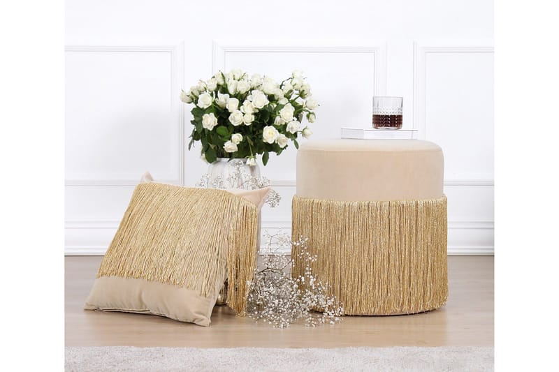 Glassboro Sittpuff 40 cm - Guld - Möbler - Stolar & fåtöljer - Pall & puff - Sittpuff