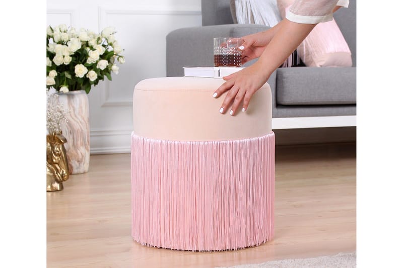 Glassboro Sittpuff 40 cm - Rosa - Möbler - Stolar & fåtöljer - Pall & puff - Sittpuff