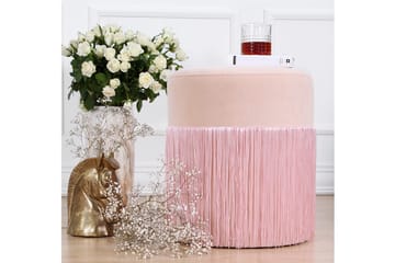 Glassboro Sittpuff 40 cm - Rosa - Möbler - Stolar & fåtöljer - Pall & puff - Sittpuff