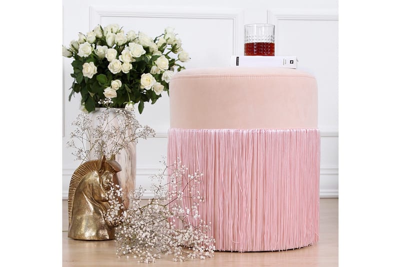 Glassboro Sittpuff 40 cm - Rosa - Möbler - Stolar & fåtöljer - Pall & puff - Sittpuff