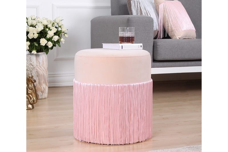 Glassboro Sittpuff 40 cm - Rosa - Möbler - Stolar & fåtöljer - Pall & puff - Sittpuff
