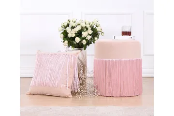 Glassboro Sittpuff 40 cm - Rosa - Möbler - Stolar & fåtöljer - Pall & puff - Sittpuff