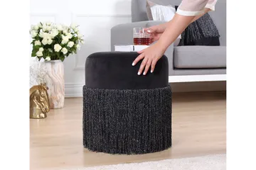 Glassboro Sittpuff 40 cm - Svart - Möbler - Stolar & fåtöljer - Pall & puff - Sittpuff