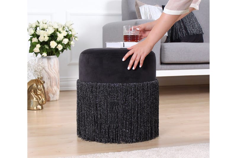 Glassboro Sittpuff 40 cm - Svart - Möbler - Stolar & fåtöljer - Pall & puff - Sittpuff