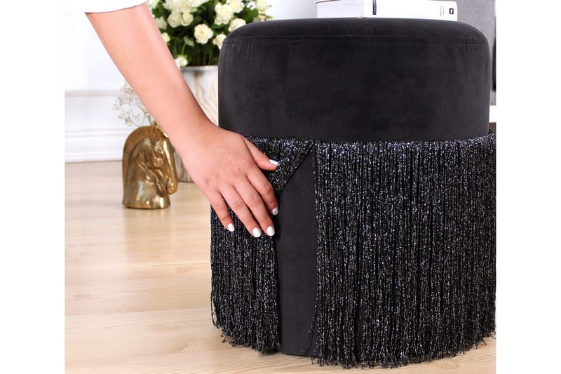 Glassboro Sittpuff 40 cm - Svart - Möbler - Stolar & fåtöljer - Pall & puff - Sittpuff