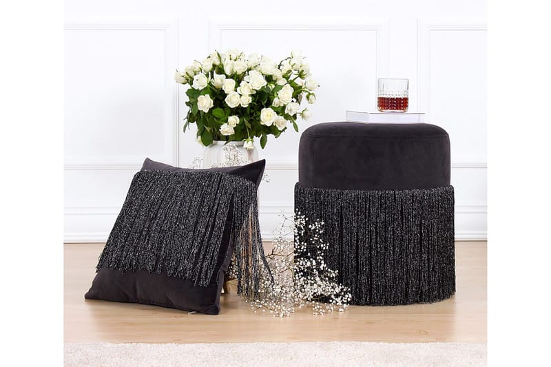 Glassboro Sittpuff 40 cm - Svart - Möbler - Stolar & fåtöljer - Pall & puff - Sittpuff
